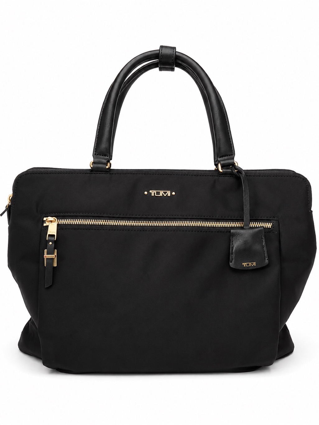 Tumi Voyageur Sheryl Business Tote Black Nylon Gold Work Bag Fits 14in Laptop